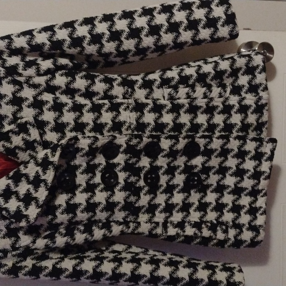 Peacoat Rue 21 houndstooth women's size S - Picture 2 of 9